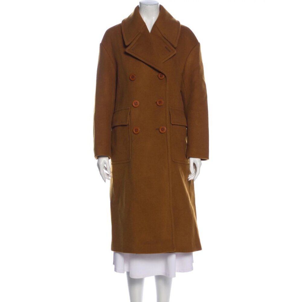 Sophie Hulme Virgin Wool Camel-Coloured Peacoat Size 10